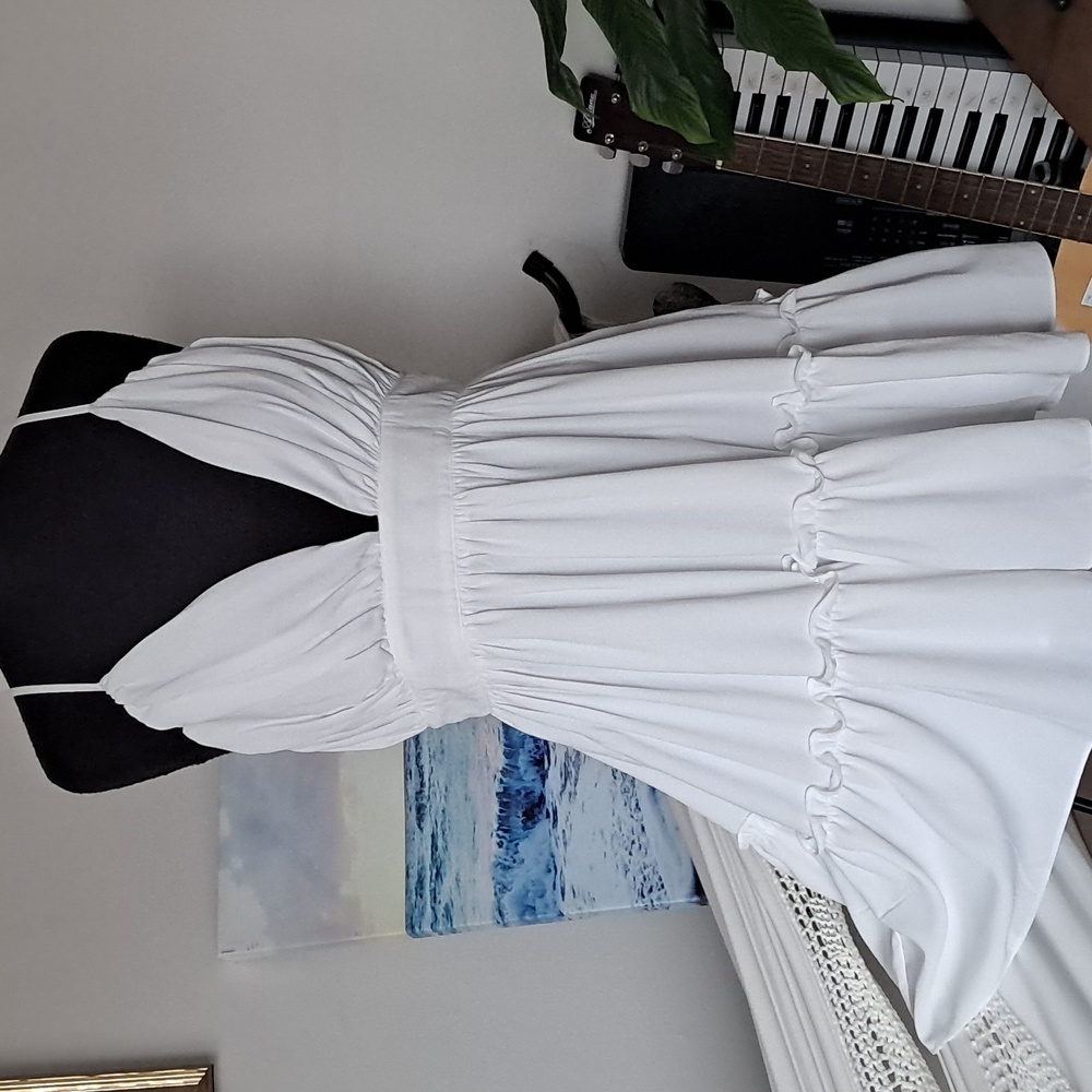 PrettyLittleThing White Sleeveless Dress